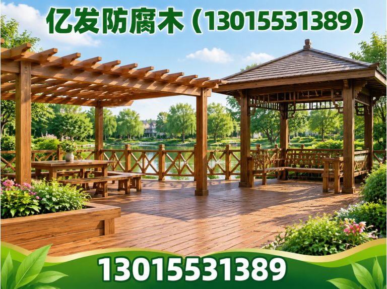 新密市防腐木凉亭展示图